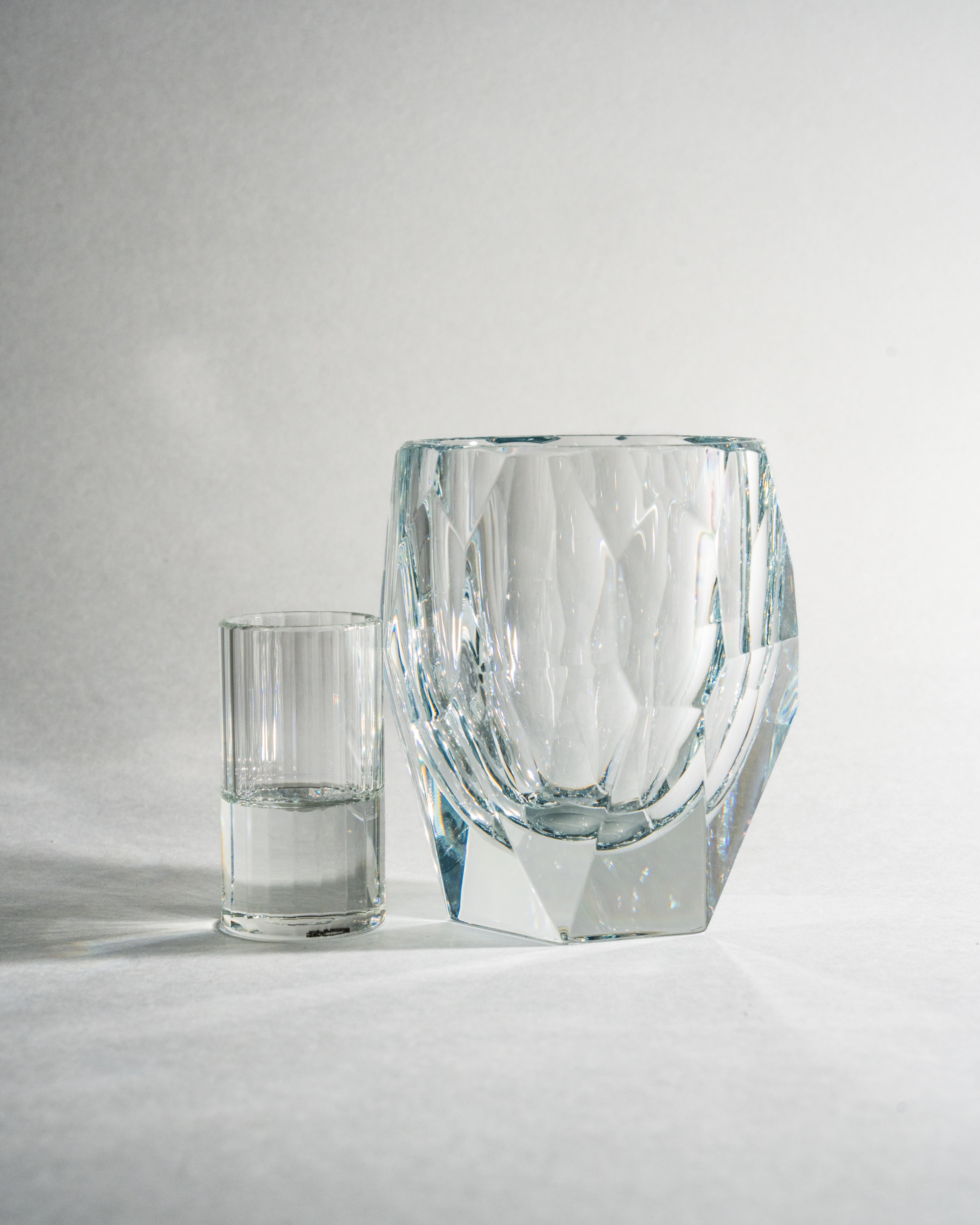 Infinityglass Romance shot glasses, pair shown side by side